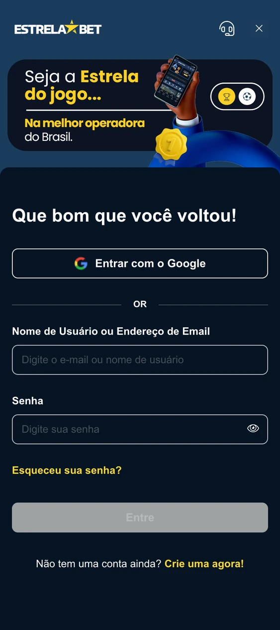 Registro na EstrelaBet